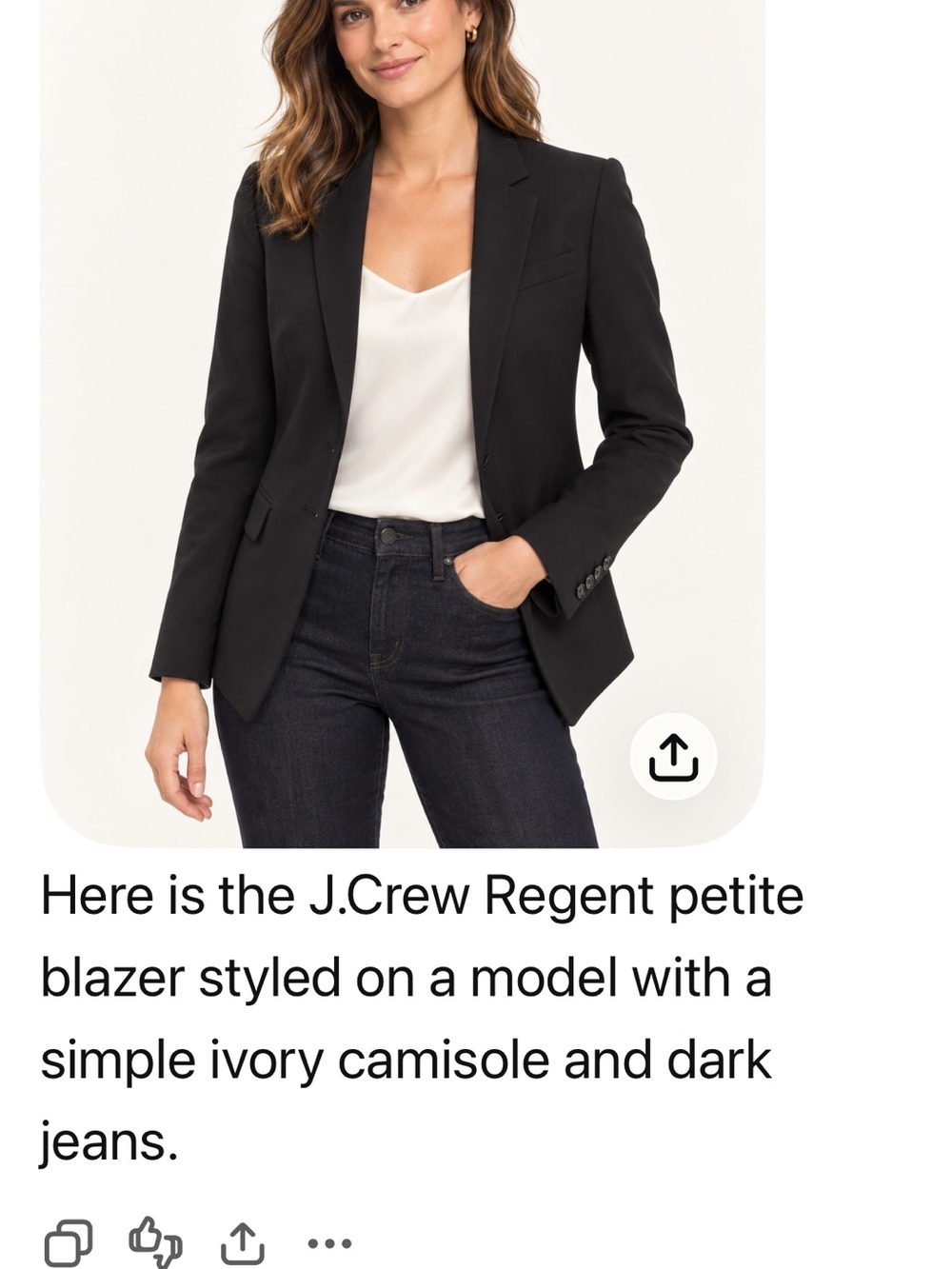 J. Crew Black Regent Blazer